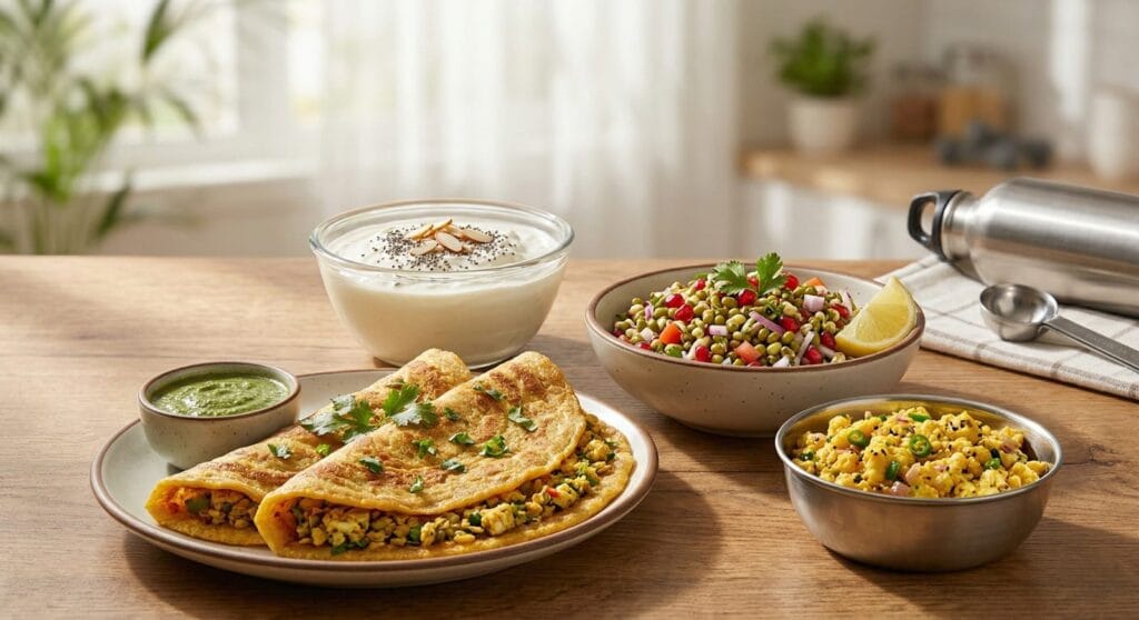 high protein indian breakfast recipes for weight loss and muscle gain